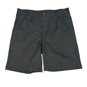 Vintage Under Armour Shorts Mens 38 Black Pleated High Rise Performance Golf